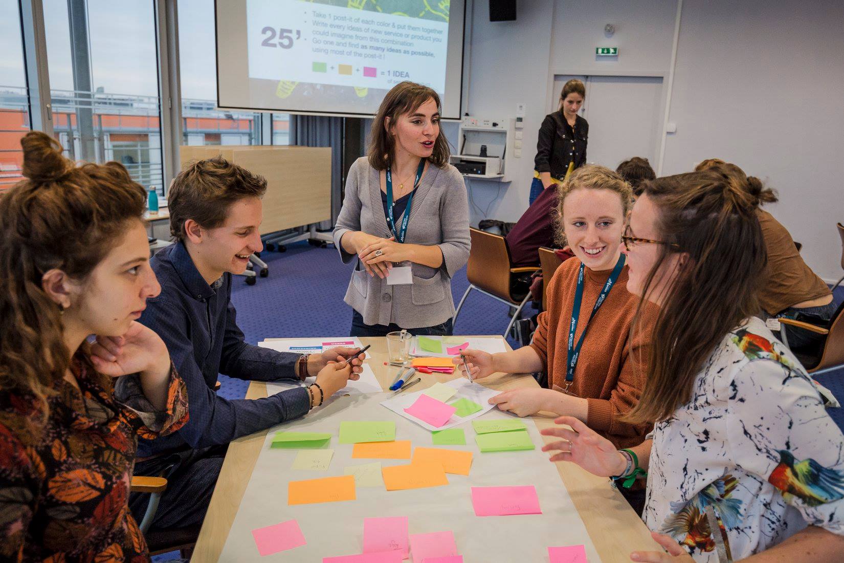 Animation d'ateliers de créativité collaborative pour des jeunes porteurs de projet européens, dans le cadre de l'événement Nantes Creative Generation